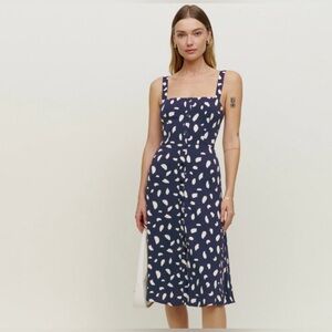Reformation persimmon midi dress in splatter size 0